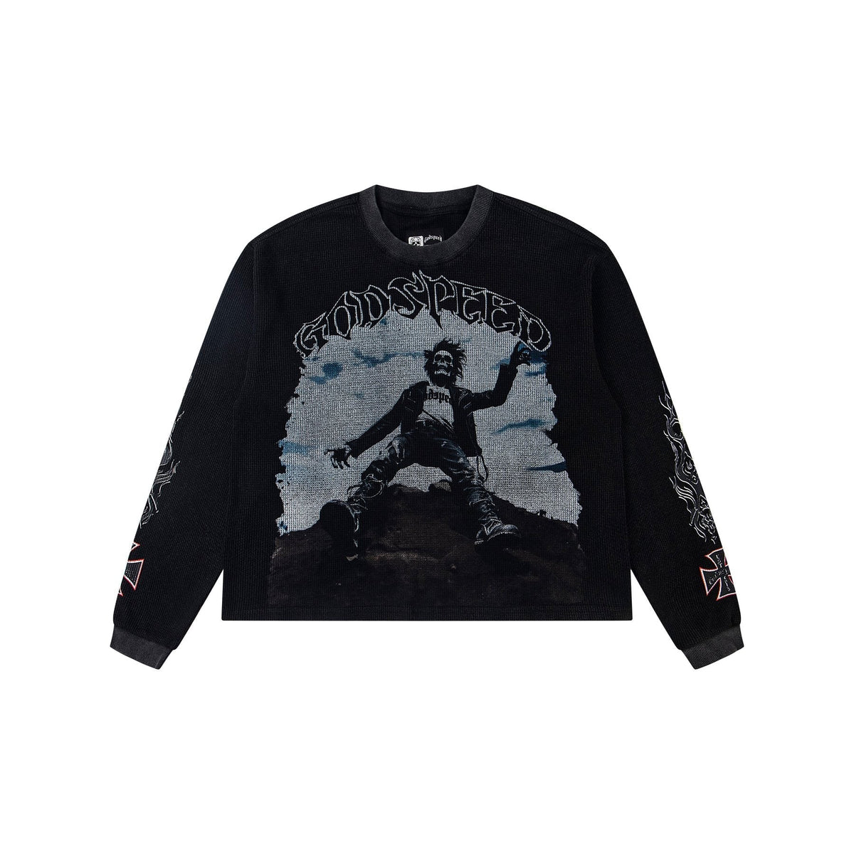 Godspeed E Pluribus Unum Graphic Long-Sleeve T-Shirt — front