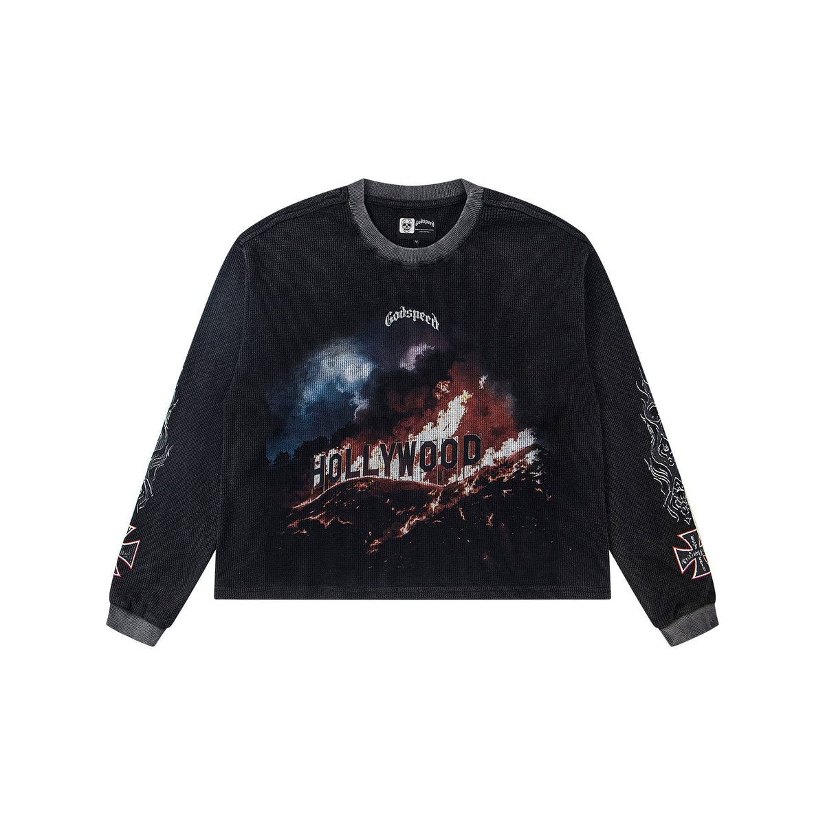 Godspeed Hollywood Graphic Waffle Long-Sleeve T-Shirt — front